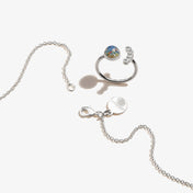 Star Charm Necklace + Crystal Ring Gift Set