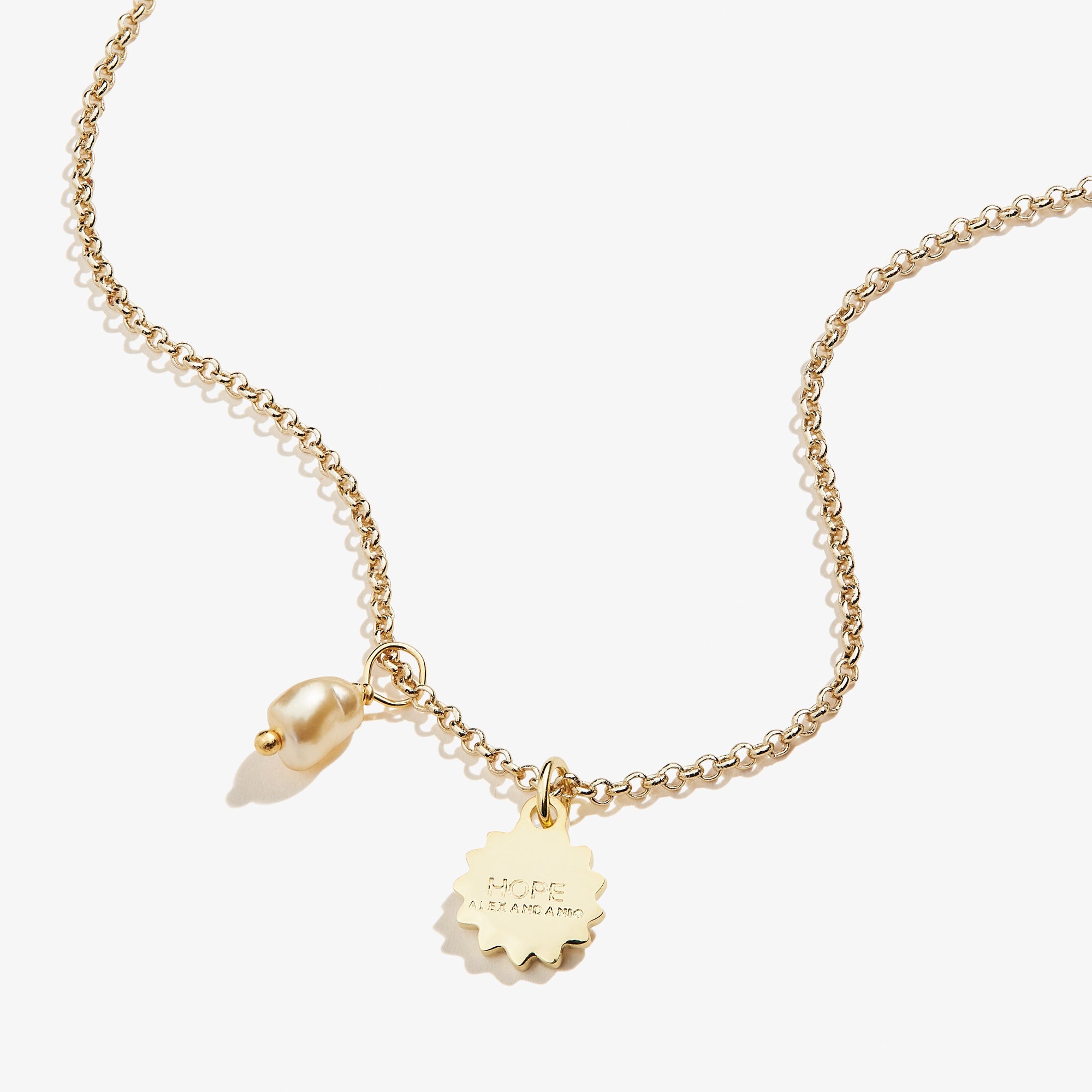 Daisy + Pearl Duo Charm Necklace