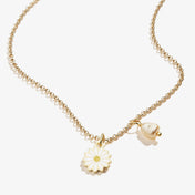 Daisy + Pearl Duo Charm Necklace