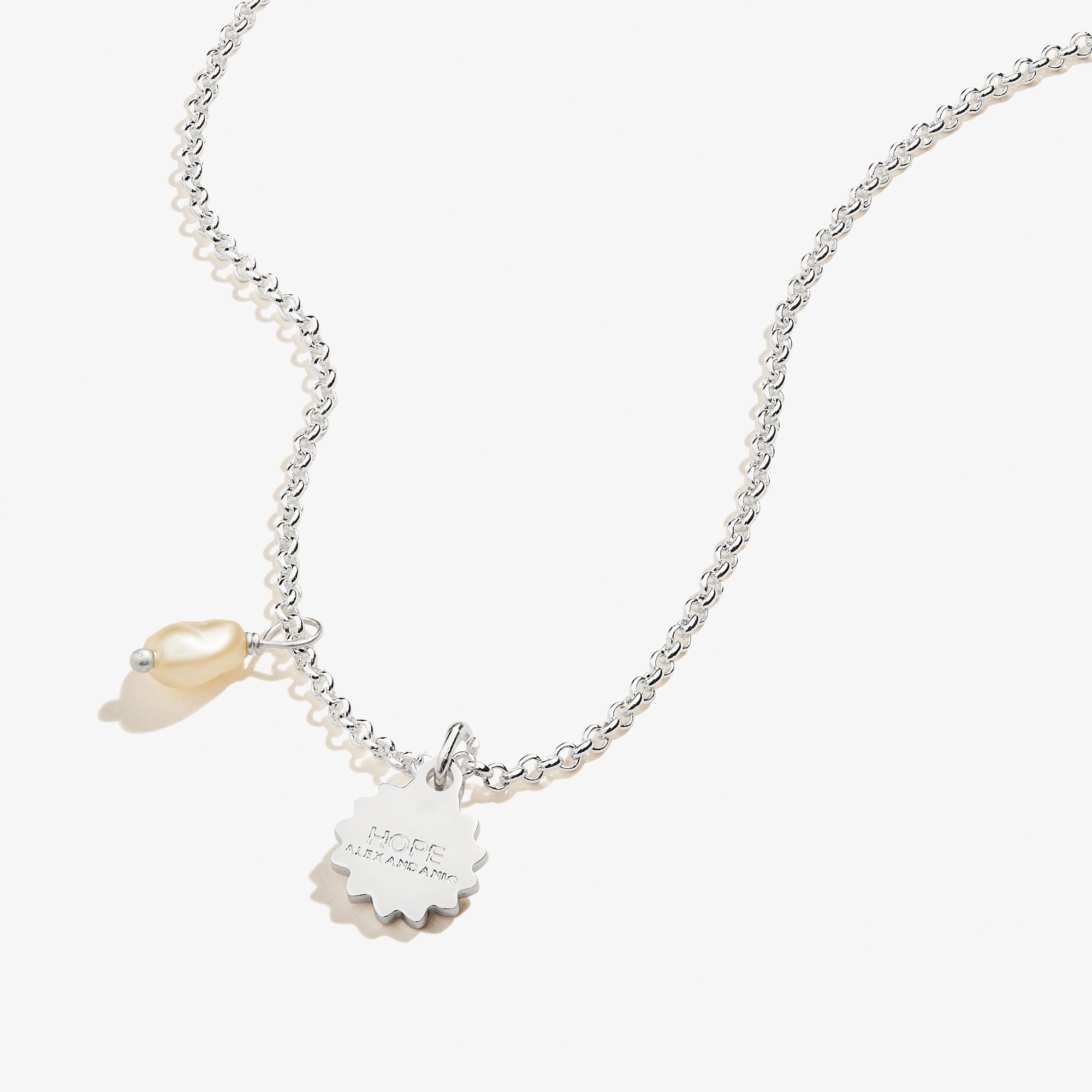 Daisy + Pearl Duo Charm Necklace
