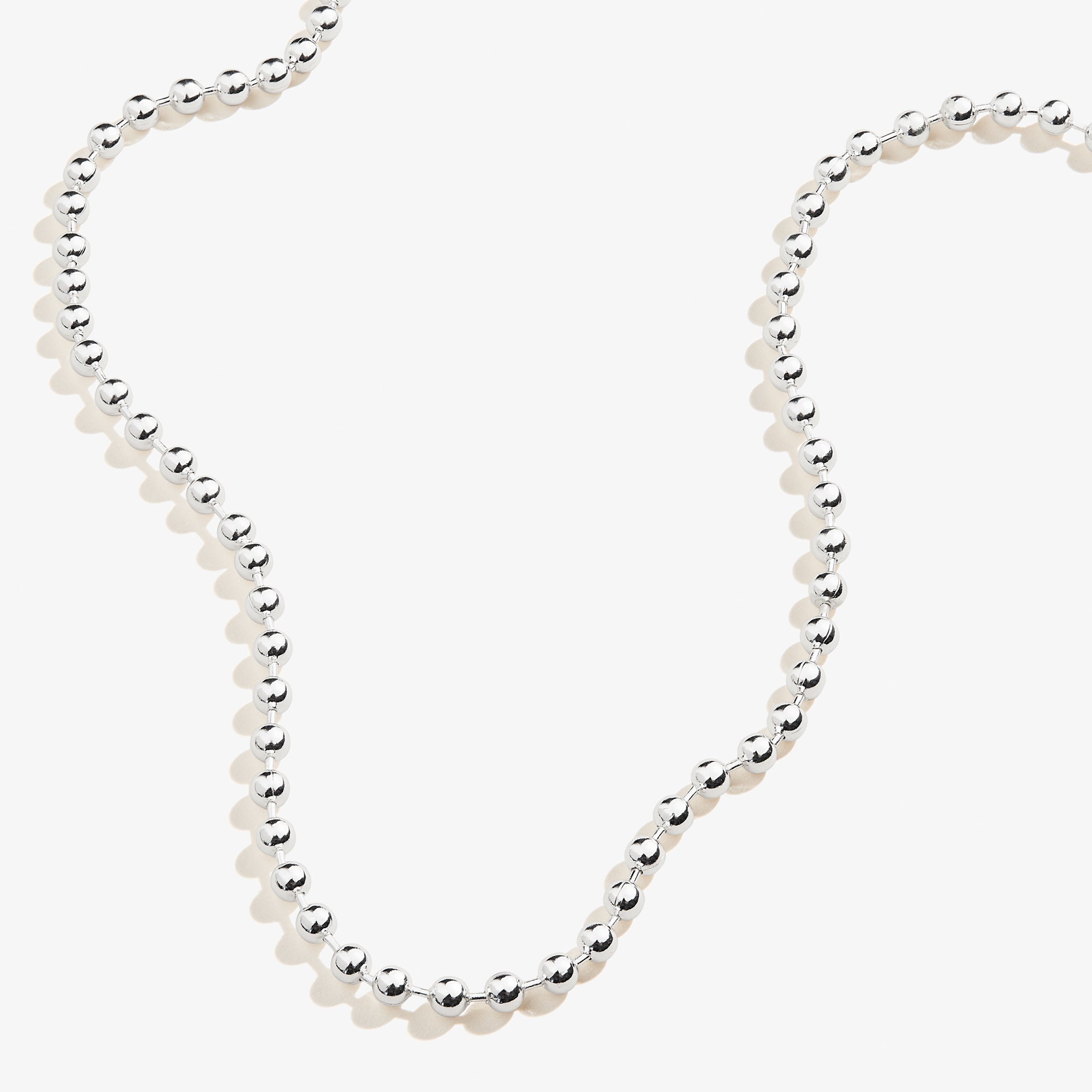 Silver Ball Chain Necklace