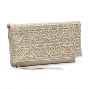 Gabriel Leather Fold Over Clutch, Shoreline Tan