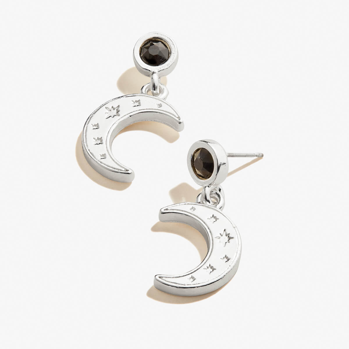 Moon-And-Crystal-Delicate-Stud-Earrings-Silver-Front-A19EMN12SS.jpg