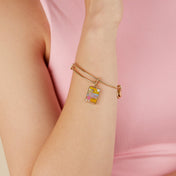 Malibu Barbie 50th Anniversary 'West Coast Wave' Gold Charm Bangle