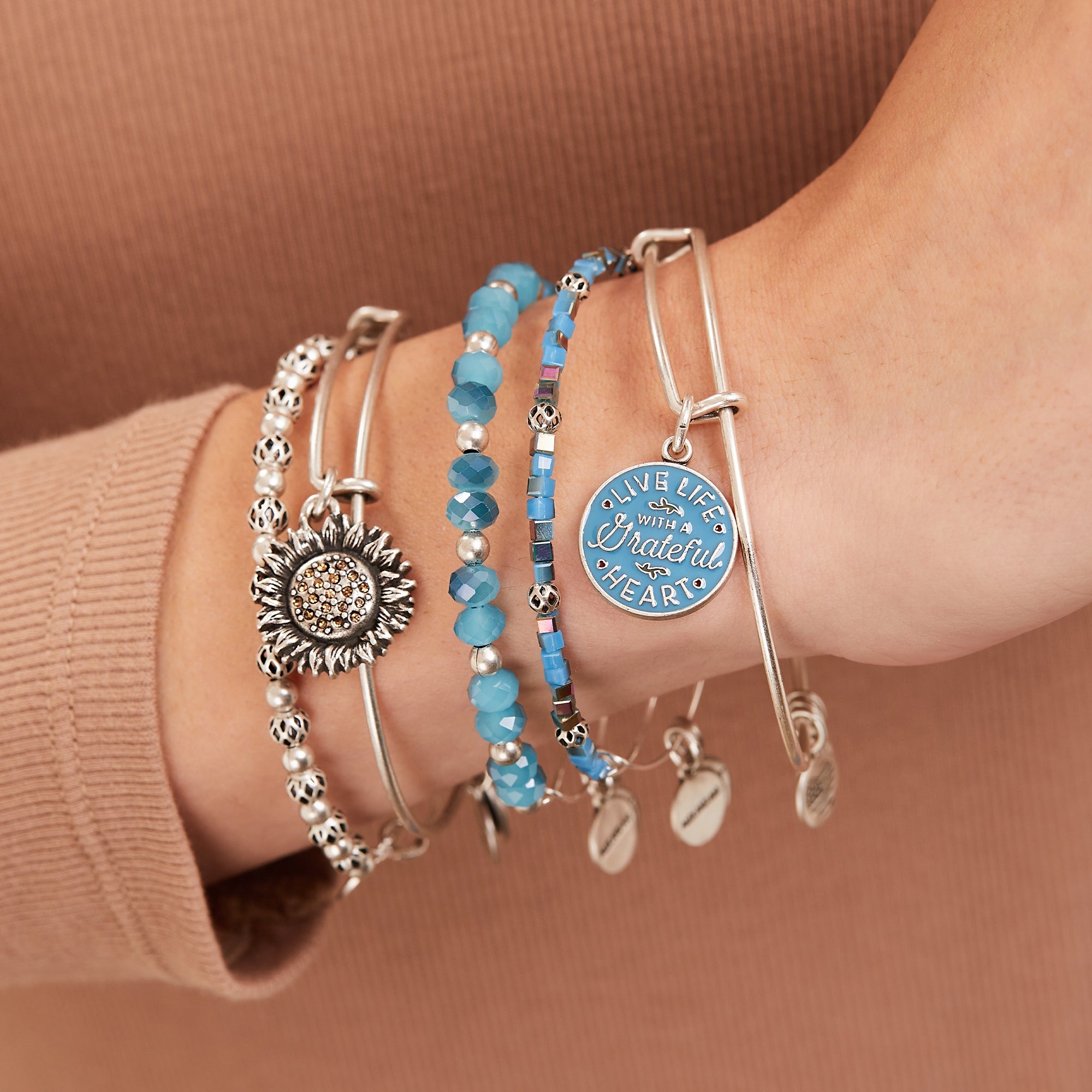 Token of Friendship Charm Bangles, Set of 5